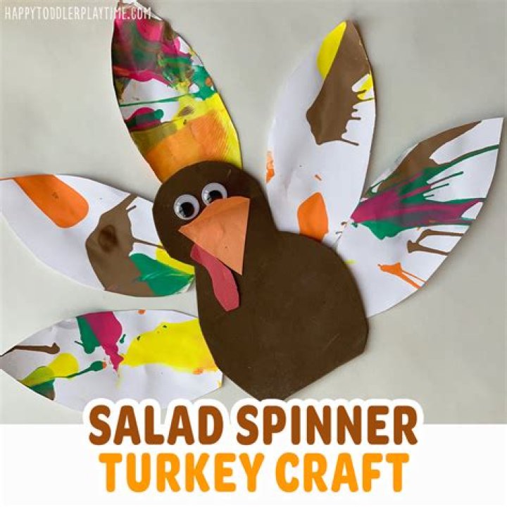 Salad Spinner Turkey Craft
